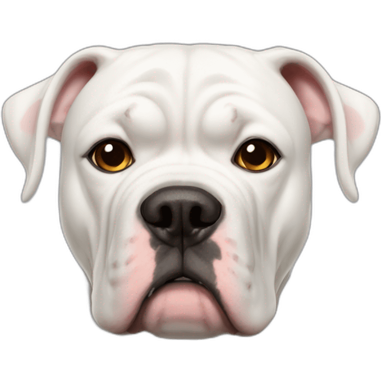 White American bulldog glaring emoji