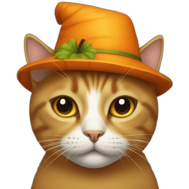 cat with pumpkin hat emoji