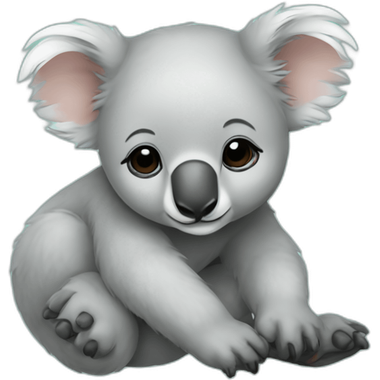 Baby koala napping emoji