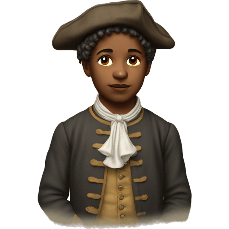 18th century peasant boy photorealistic serious emoji