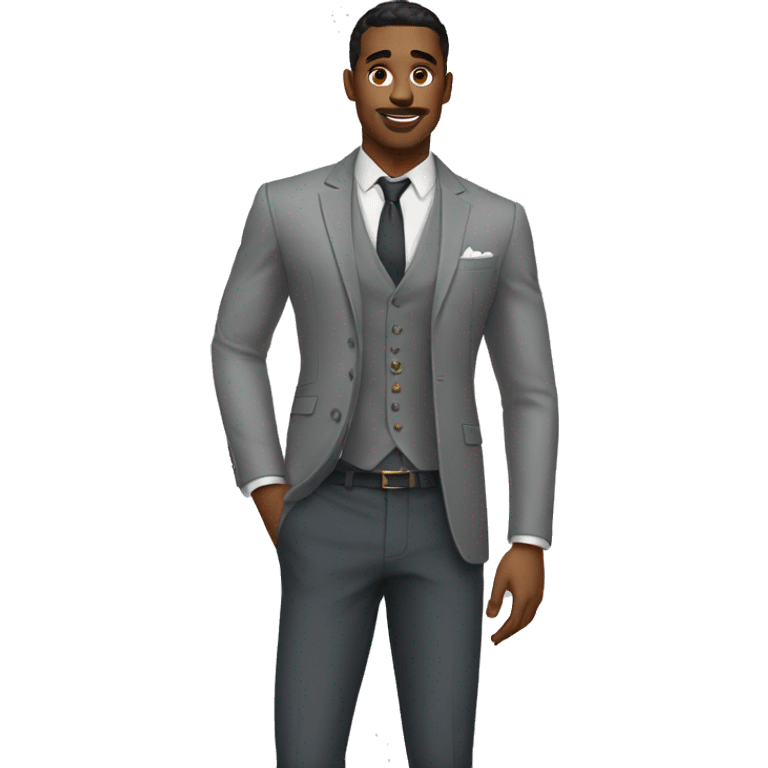 Stylish rich nice physique man emoji