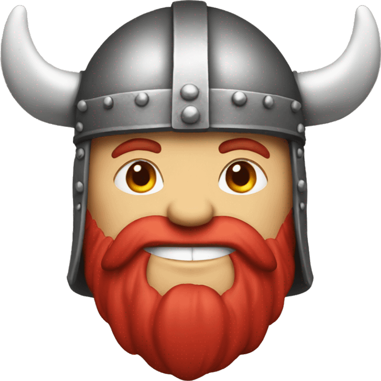 Red Smiling Viking emoji