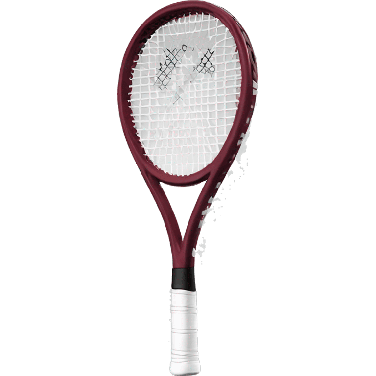 One tennis racket in dark cherry red emoji