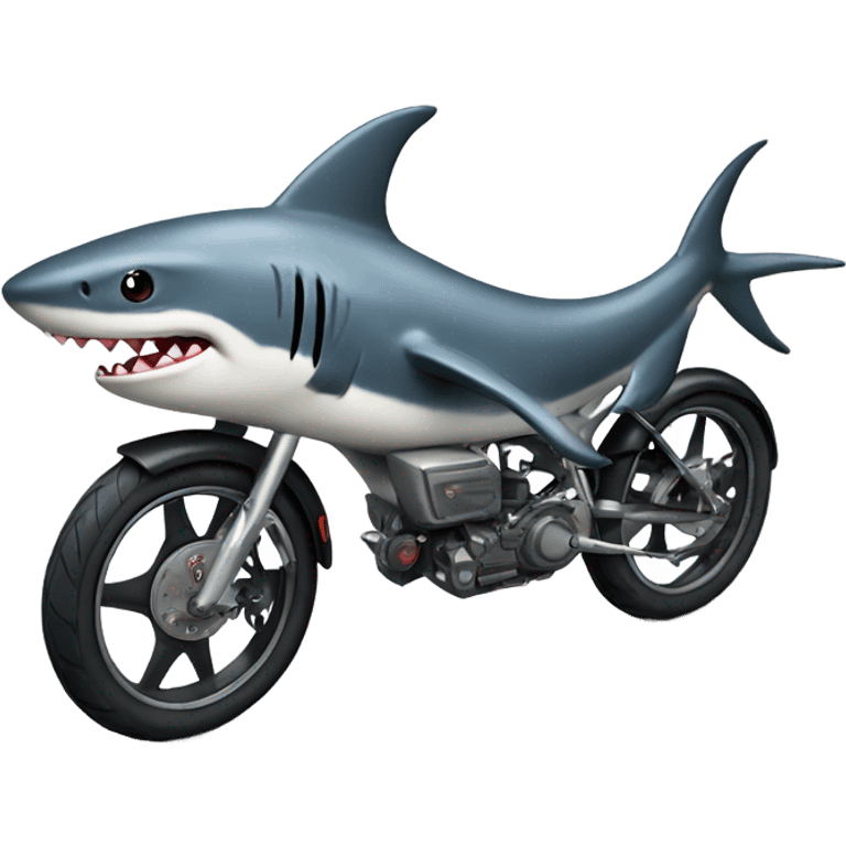 shark bike emoji