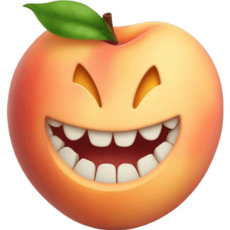 peach with teeth marks emoji