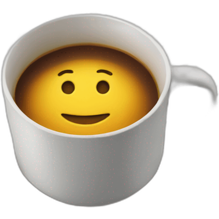 A simple mug on a book emoji