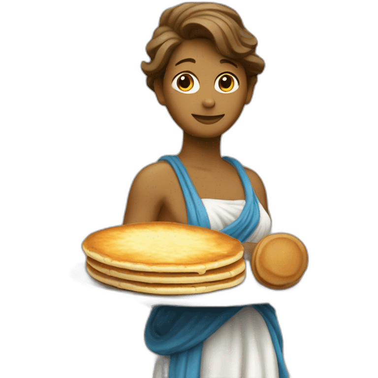 Statue or liberté holding a pancake emoji