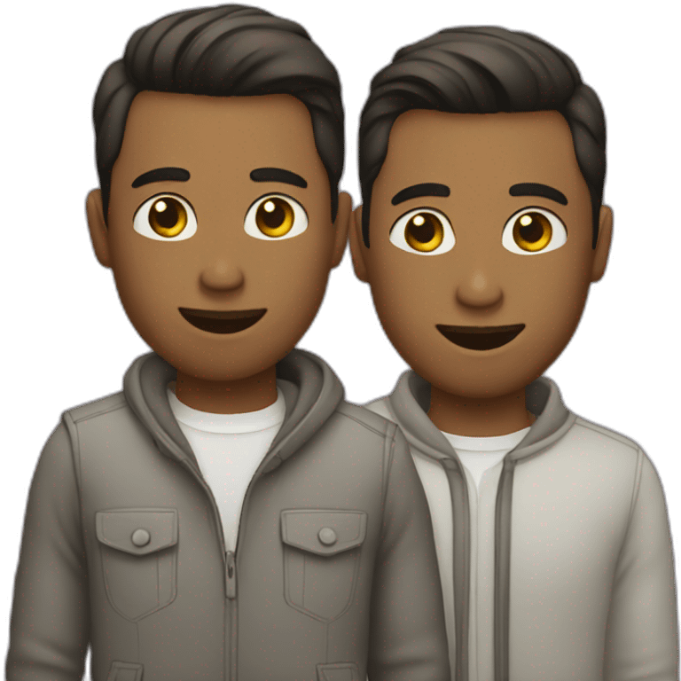 Gay couple kssing emoji