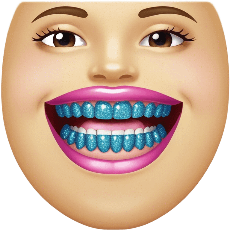 Glitter teeth emoji