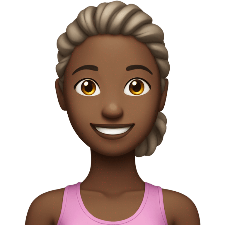 smiling girl in yoga outfit emoji