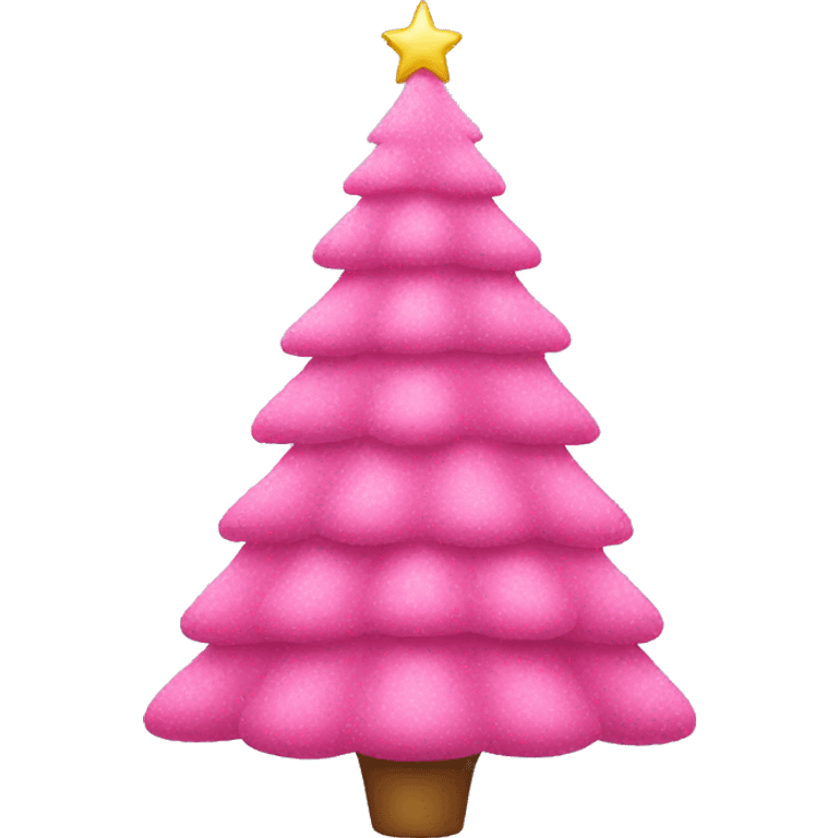 Pink Christmas tree emoji