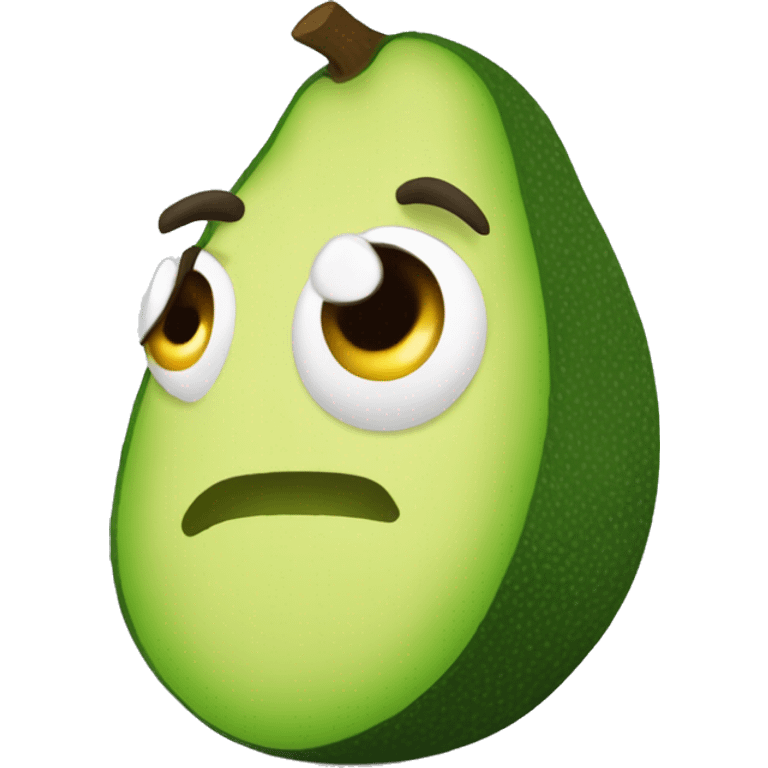 Un aguacate llorando emoji