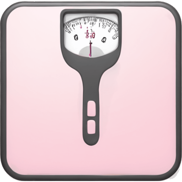 Light Pink body weight scale  emoji