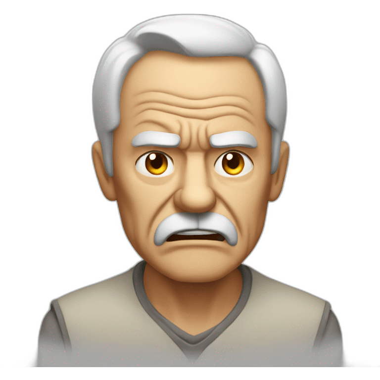 Angry old man emoji