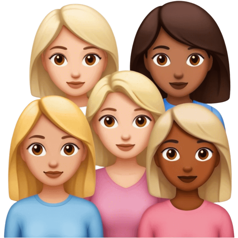 5 female friends  emoji