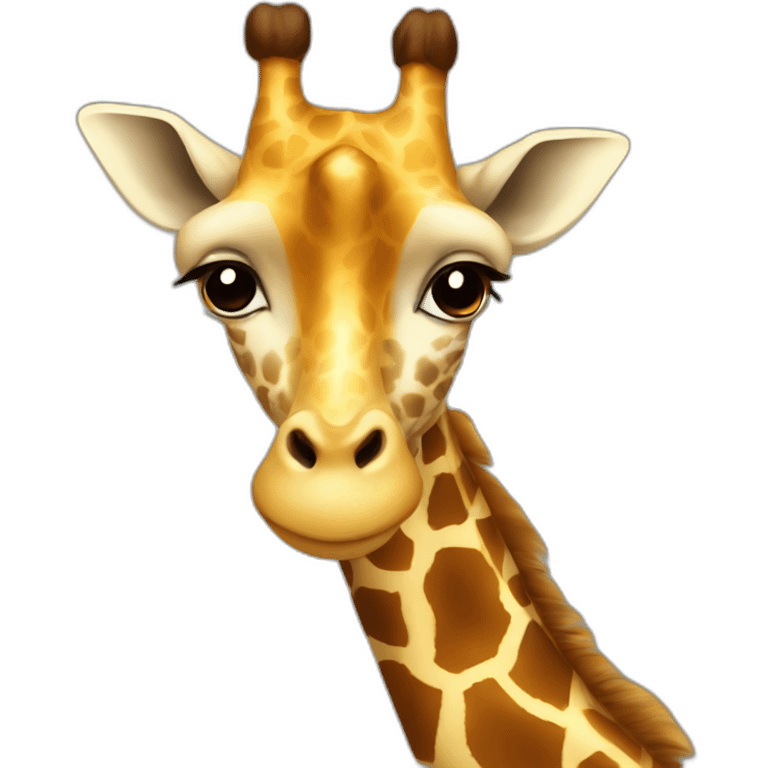 giraffe with no spots emoji