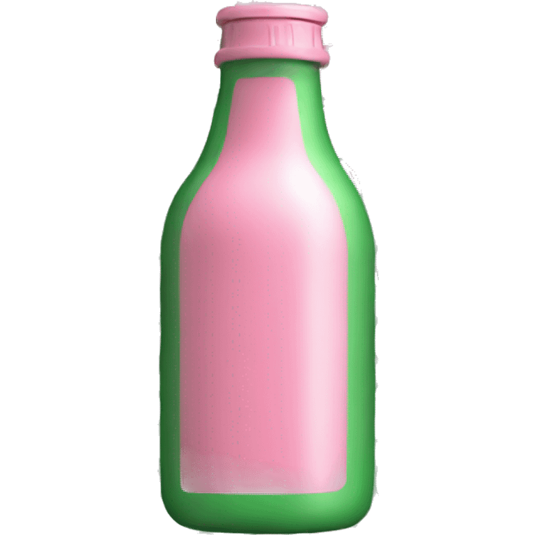 Bottle pink green emoji