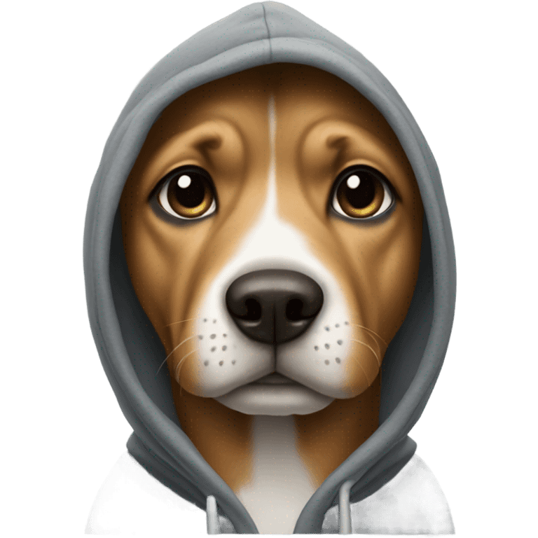 Dog wearing a hoodie  emoji