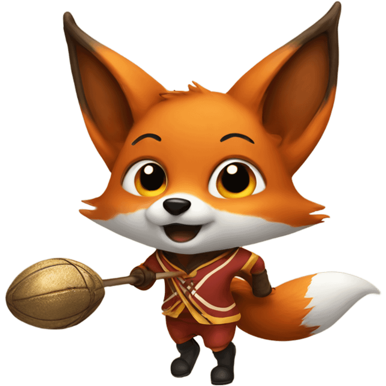 fox plays quidditch emoji