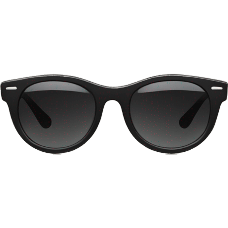 A pair of black sunglasses laying flat emoji