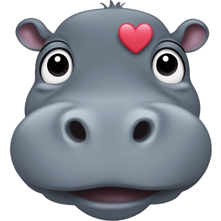 Hippo with heart eyes emoji