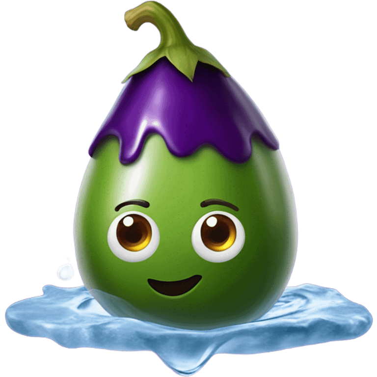 Aubergine sous la douche emoji