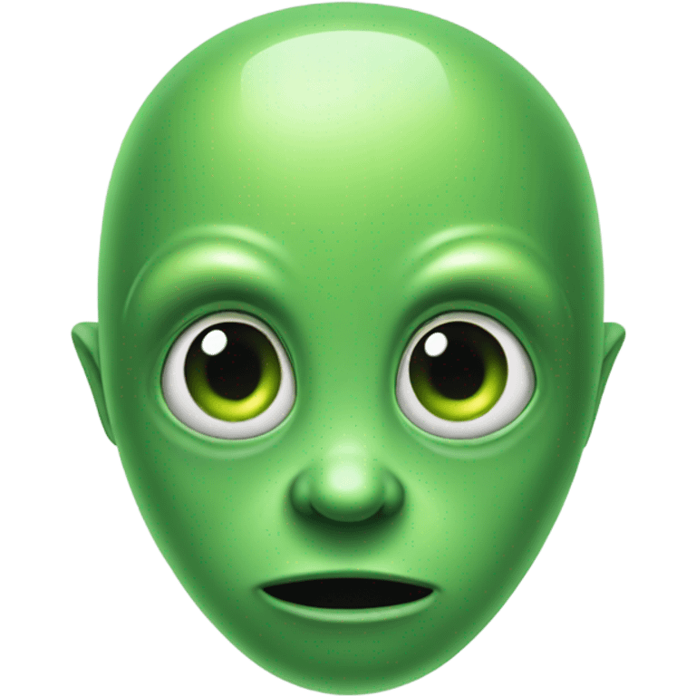  green alien say hello emoji