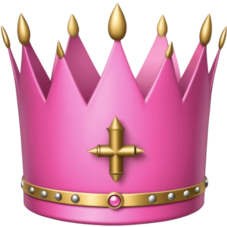 pink crown with a bullet by it emoji