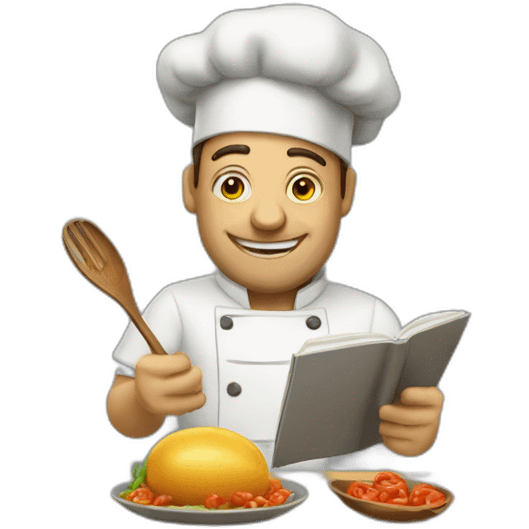 reading cooking chef emoji