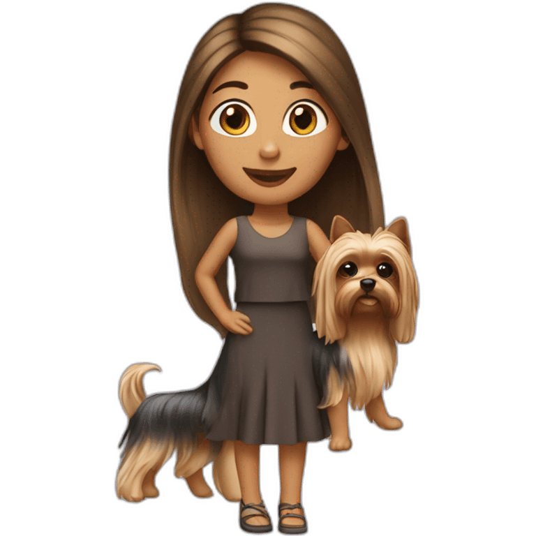 Lady—longhair-with-yorkie-on-hand emoji