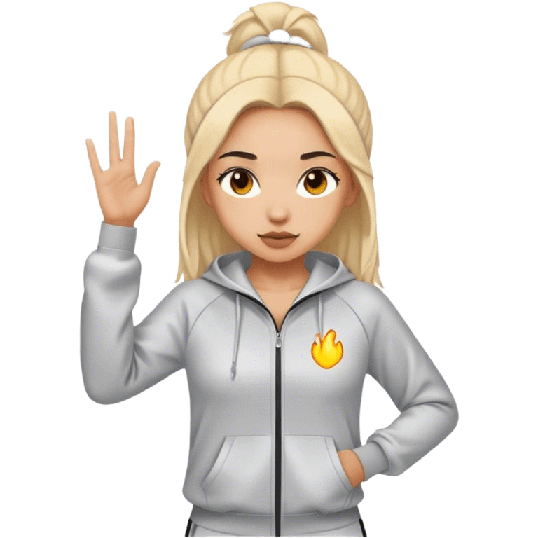 The girl who is wearing a tracksuit  emoji