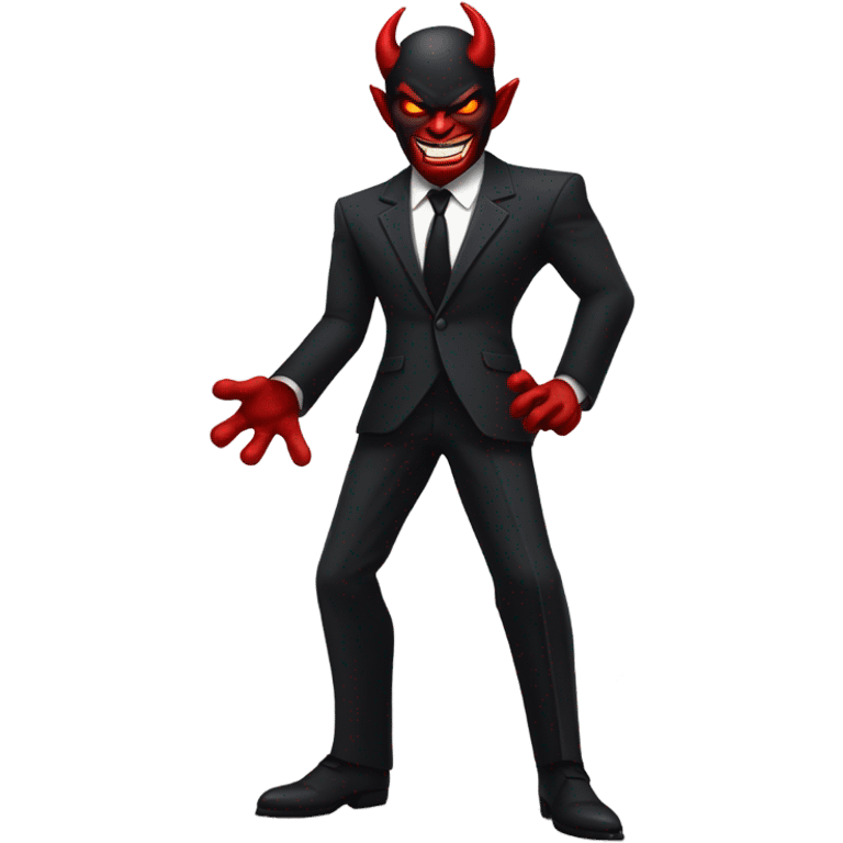 devil evil villian suit full body emoji