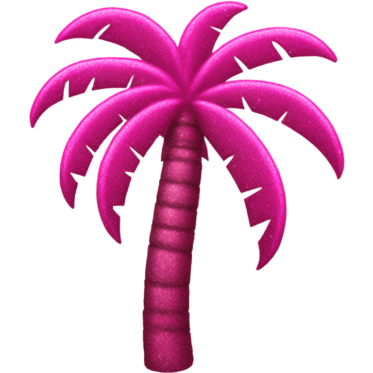 Pink palm tree with glitter  emoji