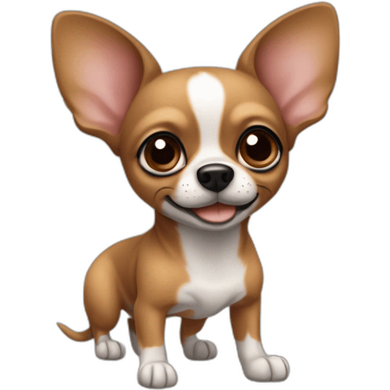 little dog pincher kinda chihuahua, with long face and with black and brown skin color emoji