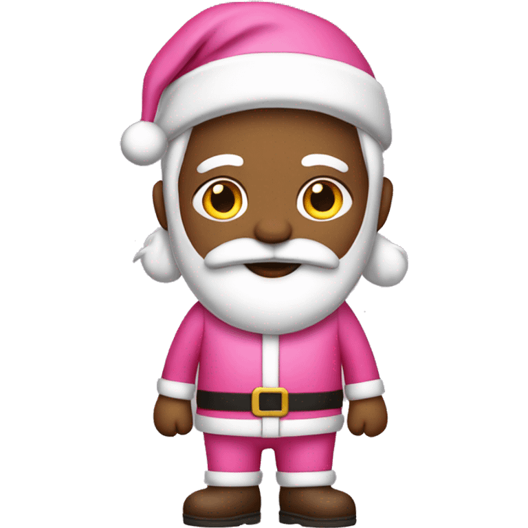 santa in a pink jumpsuit emoji