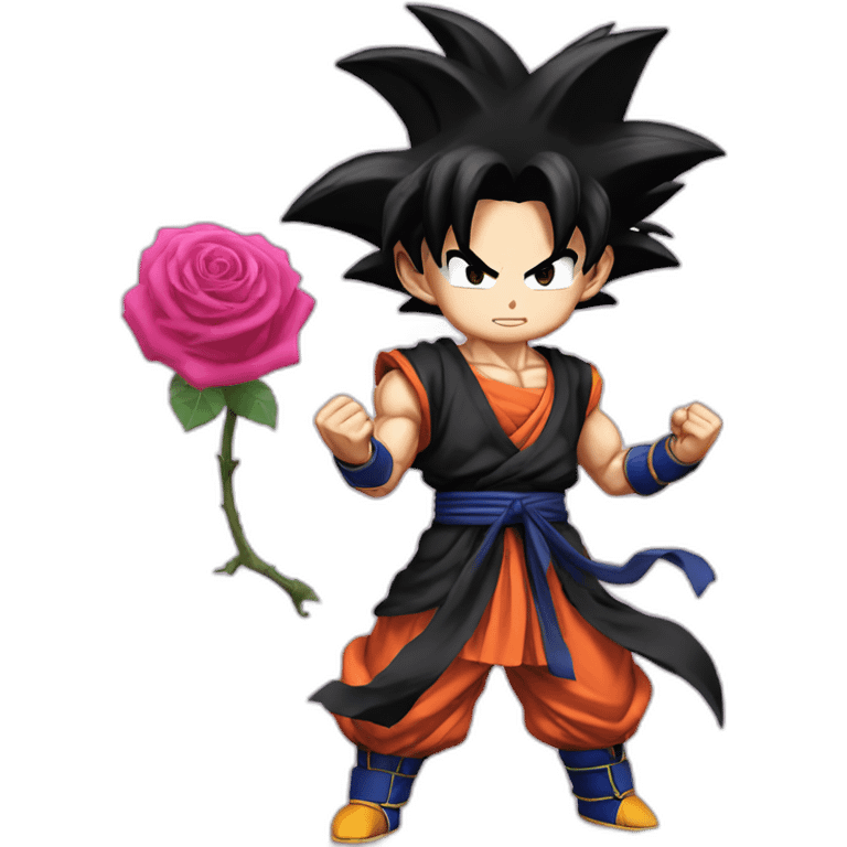 Rose Goku black emoji