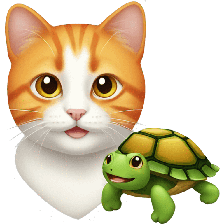 orange cat + turtle emoji