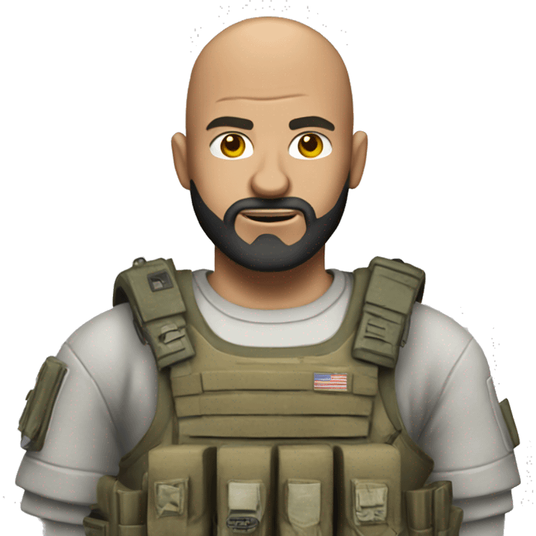 bald man with beard playing call of duty emoji