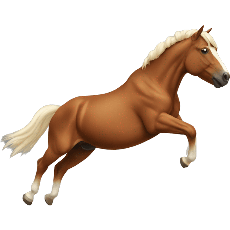 A human horse doing a backflip  emoji