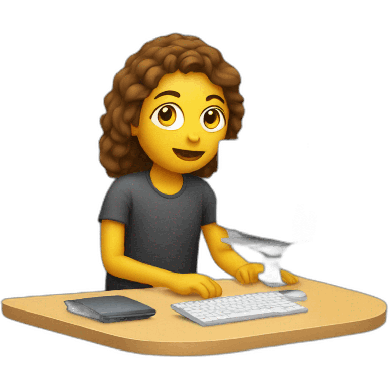 Graphic designer working on a computer  emoji