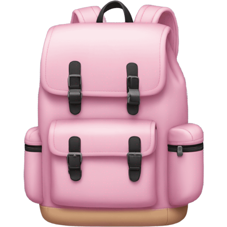 pink pastel and black backpack  emoji