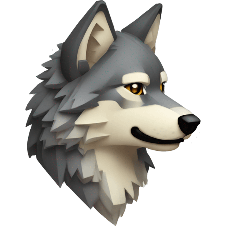 8 bit wolf emoji