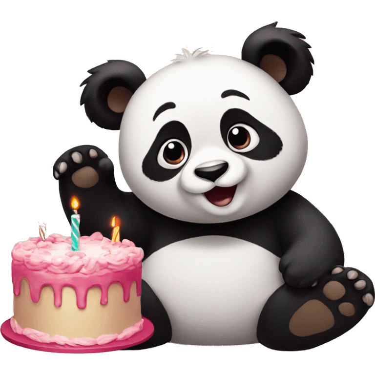 Panda celebrate birthday emoji