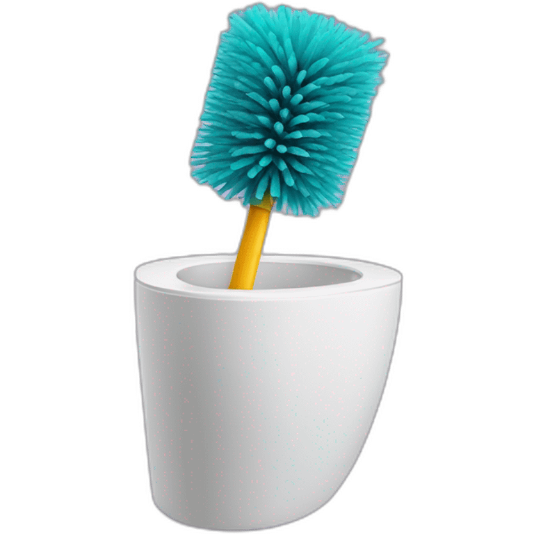 Toilet brush in a slack style emoji