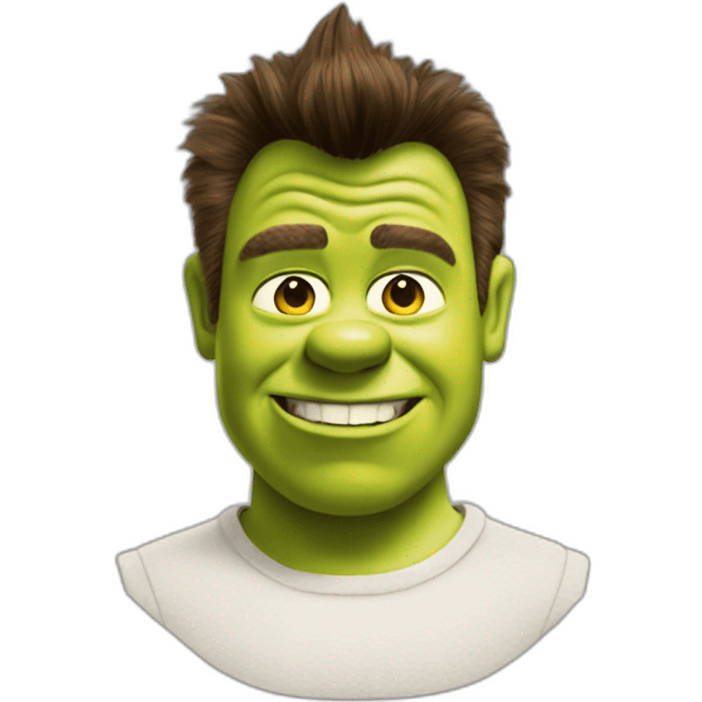 Shrek Rick astley emoji