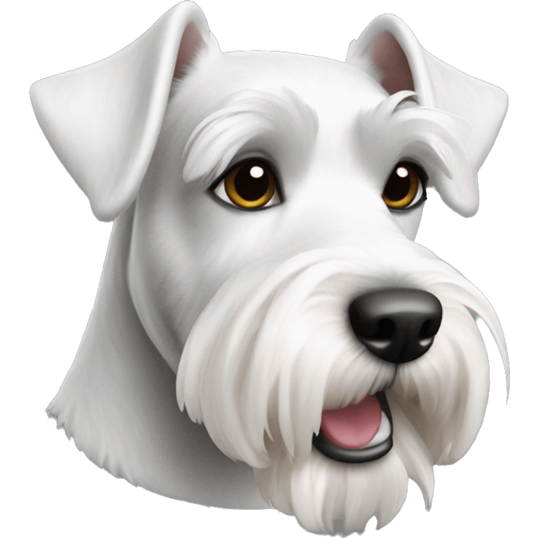 White mini schnauzer  emoji