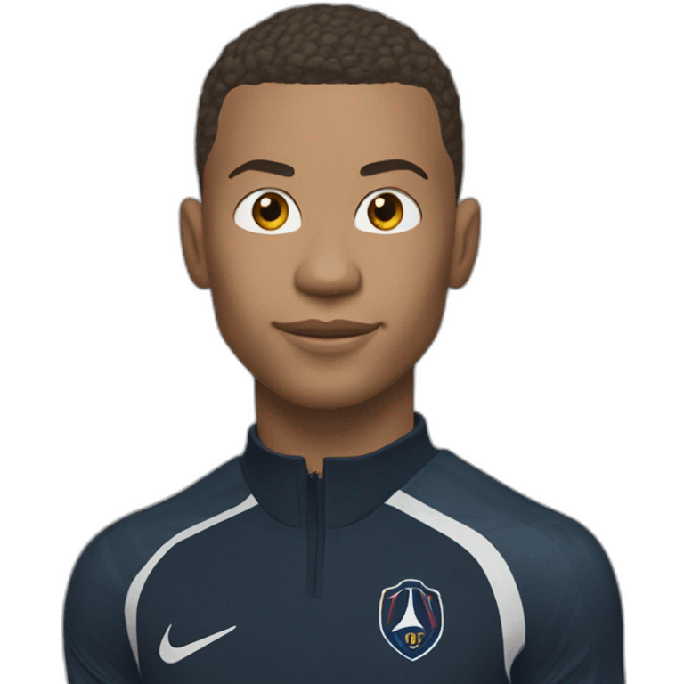 Kilian Mbappé au cheveux long  emoji