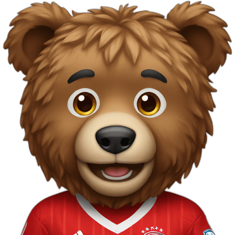 Bear wearing Bayern Munich jersey emoji