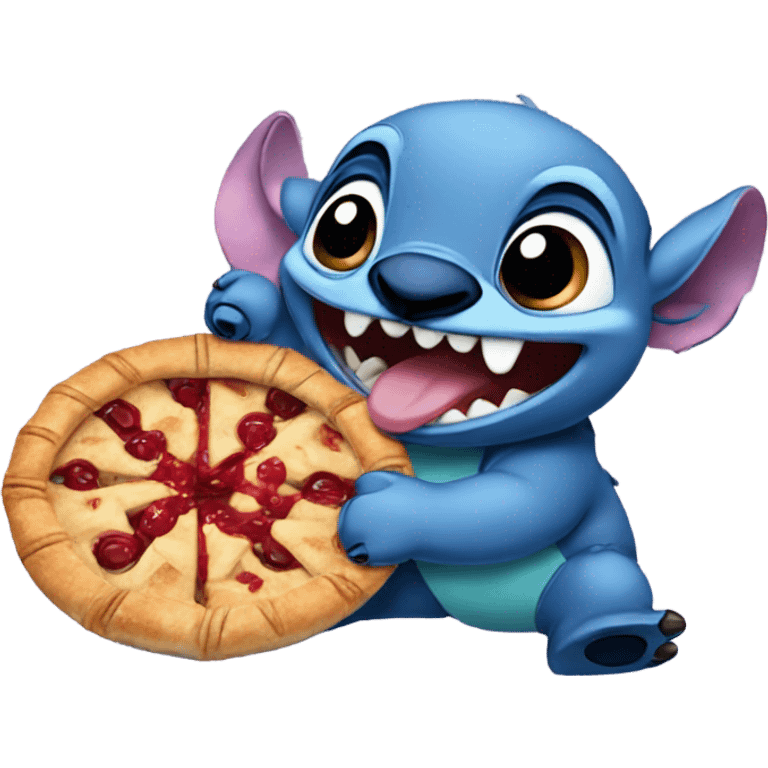 Stitch qui mange une galette  emoji