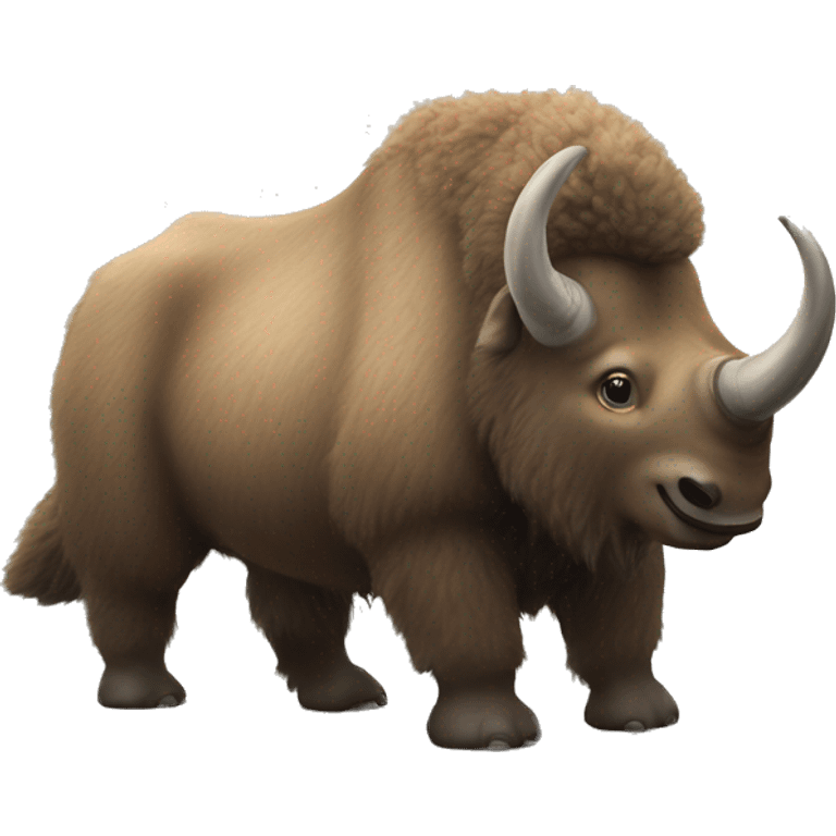 Woolly Rhinoceros Giant nose horn, Full Body emoji